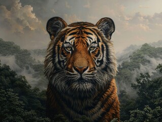 Experience the grandeur and beauty of animals through majestic wildlife illustrations that capture their essence in stunning artistic depictions.