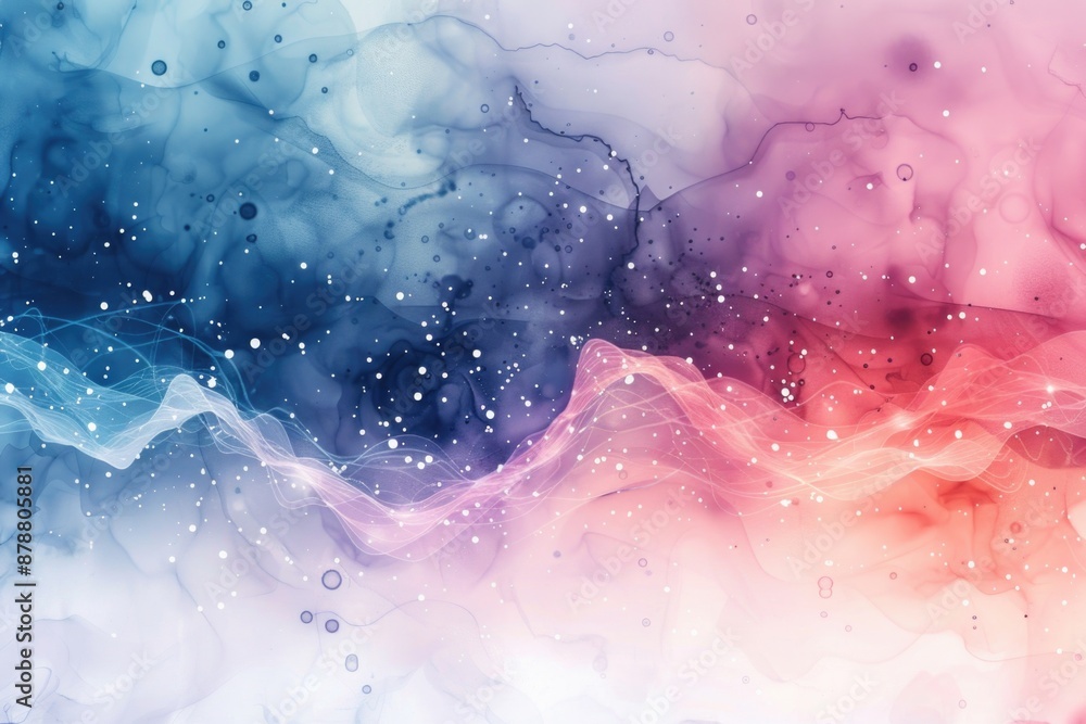 Poster a colorful abstract background with floating bubbles