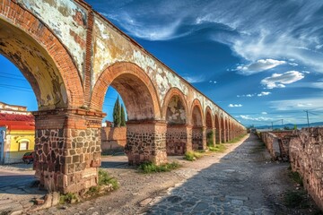 A historic building with ornate archways, suitable for use in historical or cultural context