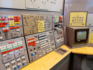 Old control panel of soviet nuclear missile