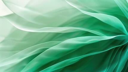 Abstract Background, gradient blurs in translucent layers from rich emerald to light mint, evoking a fresh and natural atmosphere with subtle, airy transitions.