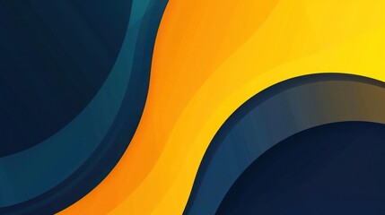 Abstract Background, gradient blurs with vibrant contrasts from bright yellow to deep navy blue, creating a bold and modern visual effect with smooth, glowing transitions.