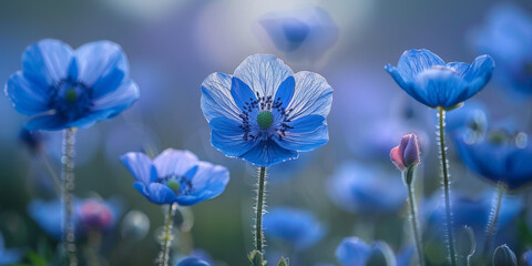 青空に映える紫陽花