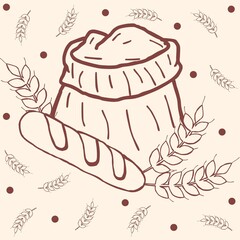 bakery background, croissant and bread background
