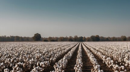 Concept photo of cotton field with space for text, wallpaper