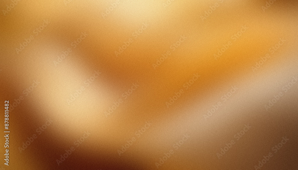 Poster smooth metallic texture on abstract warm toned background