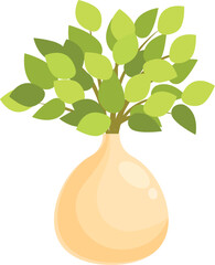 Green plant with many leaves growing in an elegant vase, perfect for bringing a touch of nature to your home decor