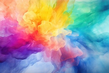 Abstract watercolor rainbow colors background