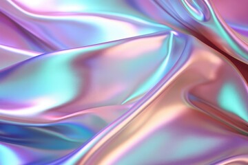 Blurry abstract iridescent holographic foil background