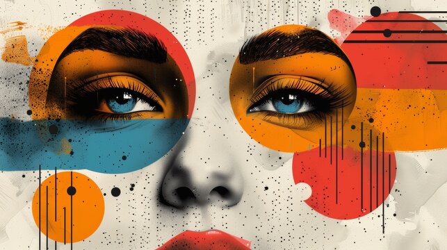 With quirky expressions, tactile canvases, and word play, this is a comic-style design with generative stock.