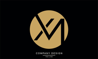 XM, MX, X, M Abstract Letters Logo Monogram design Font Icon Vector