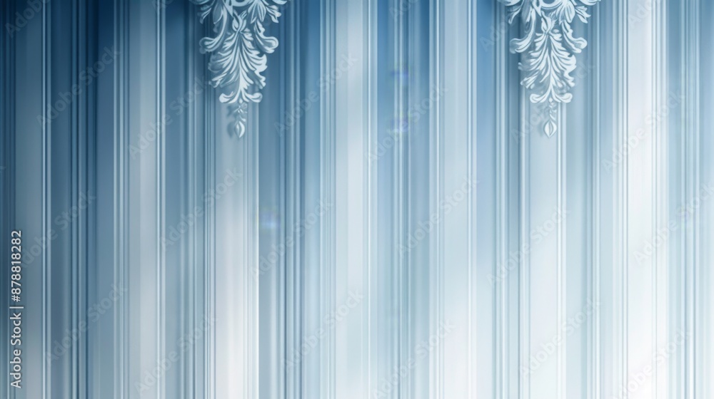 Poster background with light vertical lines and seamless striped lines, simple illustration.