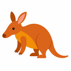 Create a Full Image of Cute Aardvark Clipart in White Background - Vector Illustration