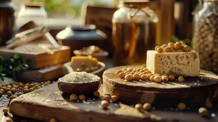 Soy products on the table