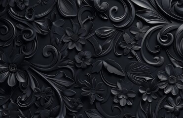 Dark wood textures with carvings and details - Shady Teak