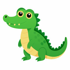 Cute Alligator Vector Illustration