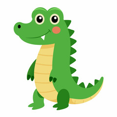 Cute Alligator Vector Illustration