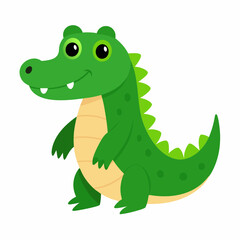Cute Alligator Vector Illustration