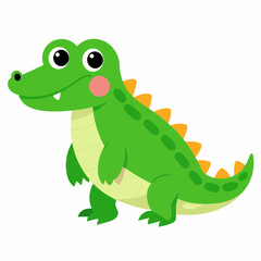 Cute Alligator Vector Illustration