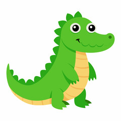 Cute Alligator Vector Illustration