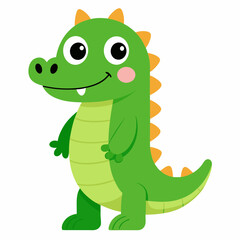 Naklejka premium Cute Alligator Vector Illustration