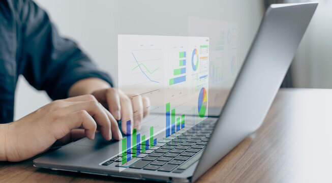 Business data analysis, annual sales data summary, accounting data graphs, marketing and business growth analysis.