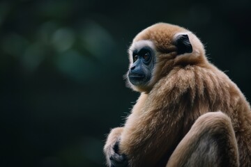 Kloss's Gibbon, Macro,Left side view