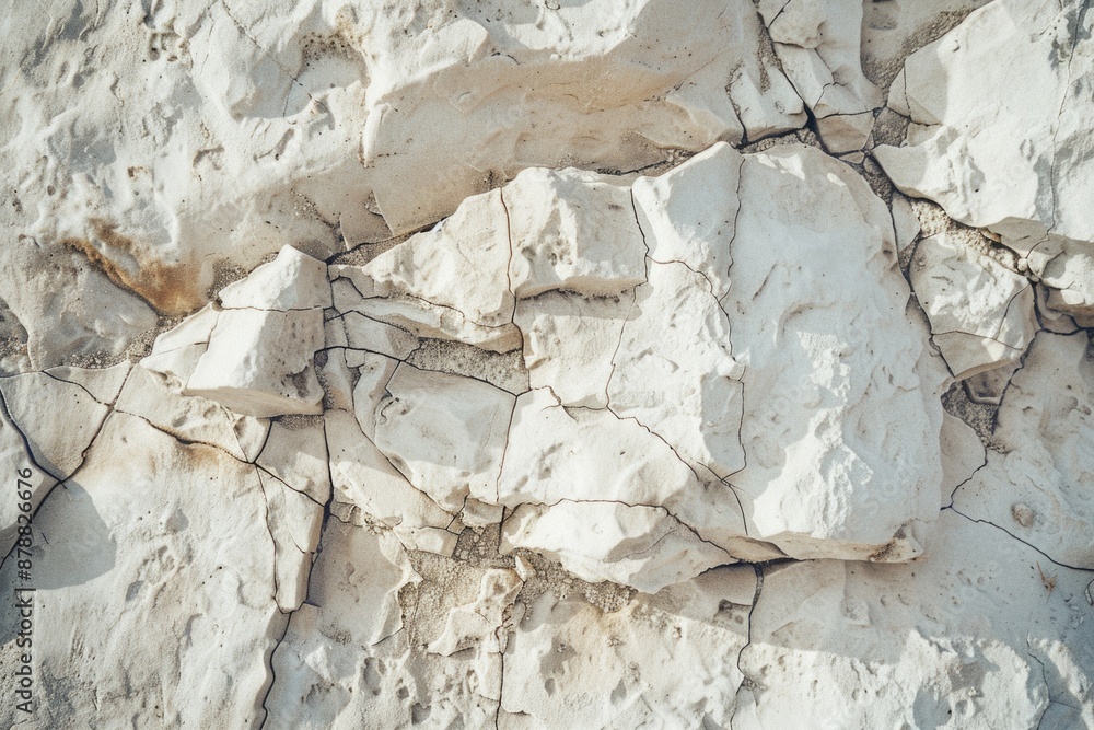 Aufkleber closeup of textured surface of rough rocky formation with cracks as abstract background