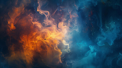Fototapeta premium Abstract background with colorful nebula and stars in space, concept of universe and science fiction world