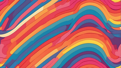 Abstract colorful wavy pattern background