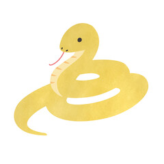 金色の蛇のイラスト