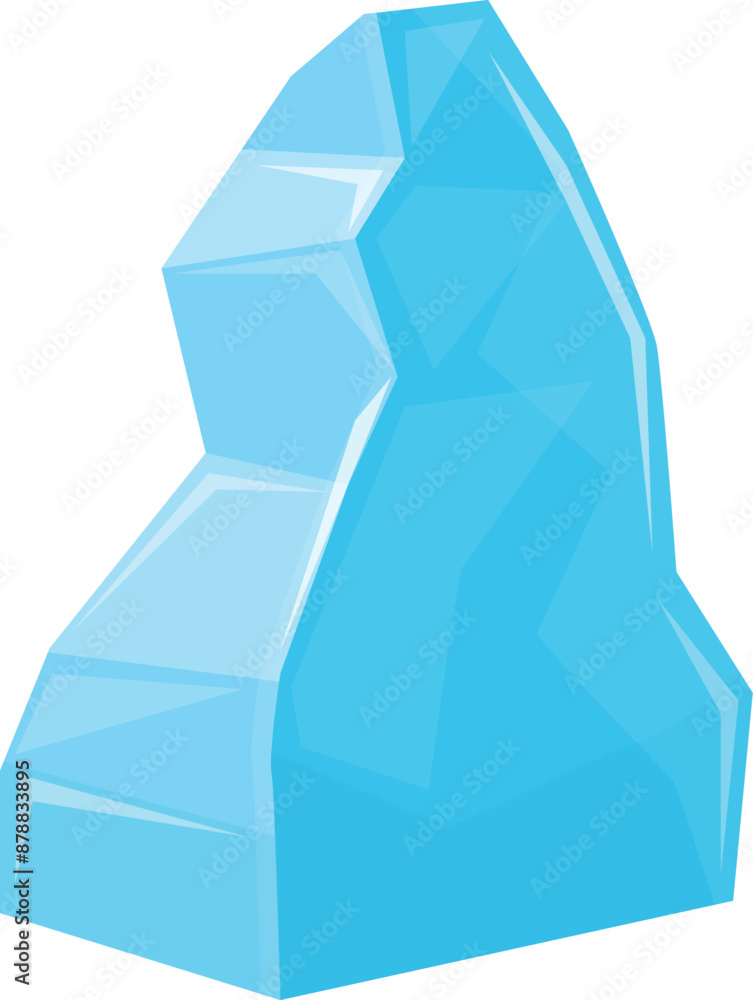 Poster large iceberg floating on the surface of water with only the tip visible