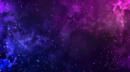 Naklejka premium Captivating Purple and Pink Nebula in a Starry Night Sky