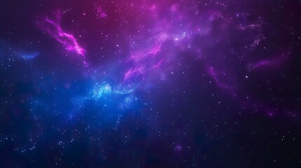 Fototapeta premium Radiant Purple and Pink Nebula with Twinkling Stars in Space