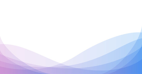 爽やかなブルーとパープルのシンプルウェーブ背景（バナー　見出し　タイトル　フレーム　メッセージカード）