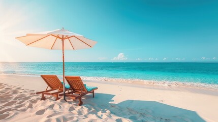 Tranquil Beach Haven: Serenity Under the Azure Sky
