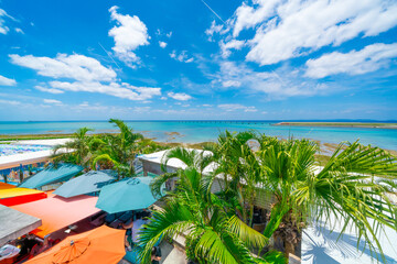 Naklejka premium 海辺の商業施設