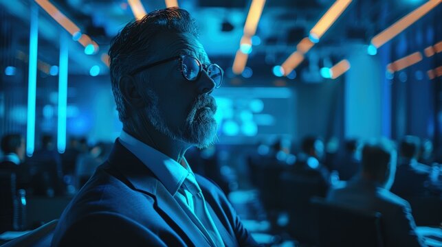 Executive Contemplation: Businessman Lost in Thought