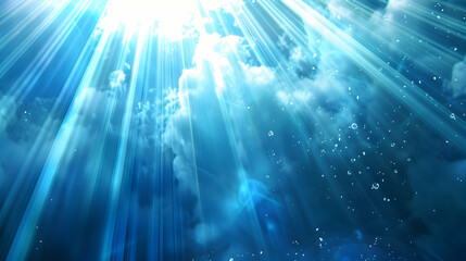 Fototapeta premium blue light rays background