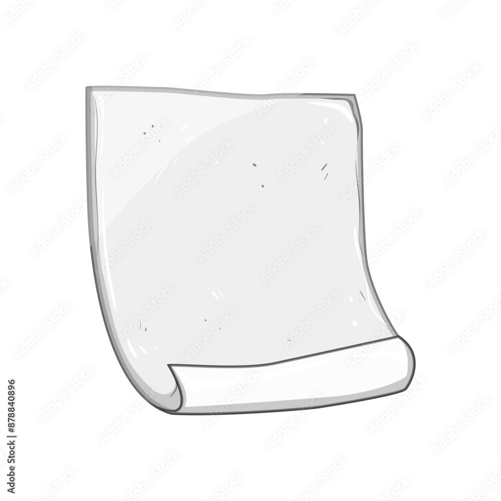 Poster sheet paper curl cartoon. corner blank, shadow note, template fold sheet paper curl sign. isolated s