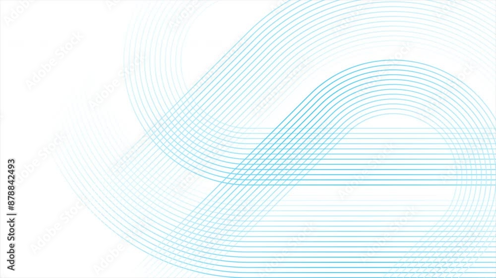 Poster blue circular lines abstract geometric tech background. seamless looping minimal motion design. vide
