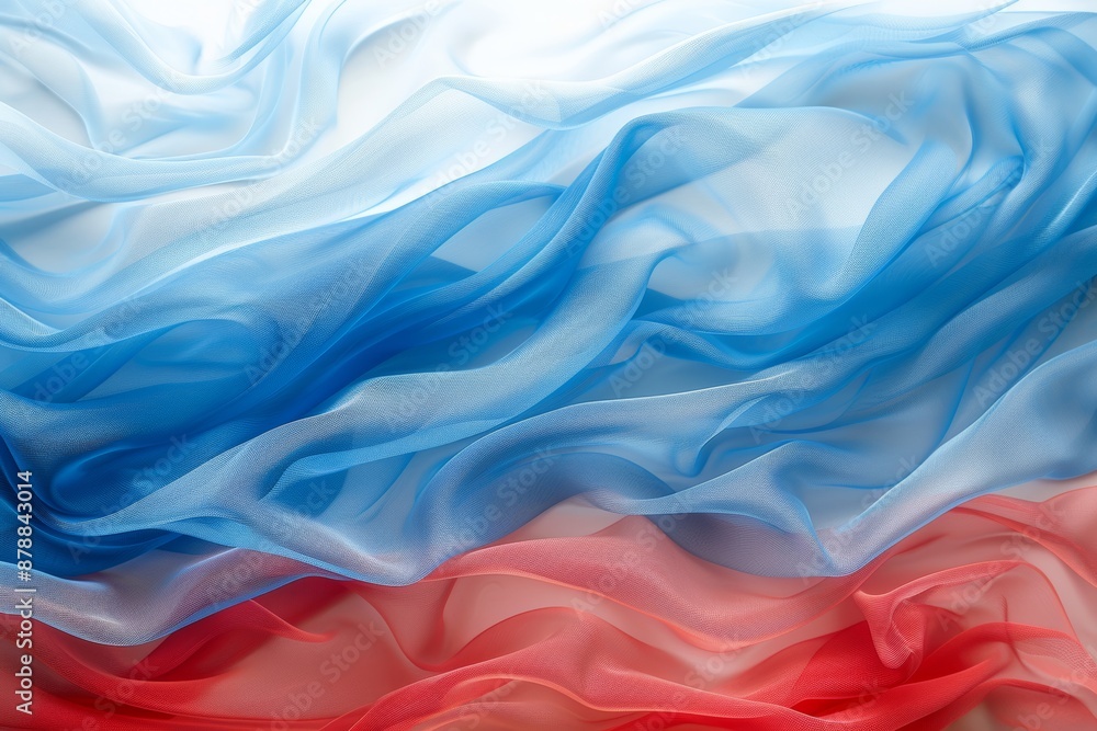 Poster soft pastel silk waves flow gently, creating a calming abstract background with space for text