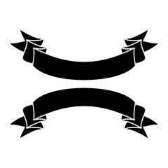 Obraz premium black line art ribbon vector file, can be used for your design, isolated on white background