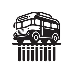 bus vector silhouette illustration