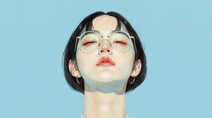 Dynamic watercolor portraits showcasing the determination and perseverance required to overcome challenges and achieve personal milestones, ideal for motivational content. Illustration, Image, ,