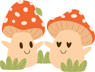 Fly Agaric Cartoon Characters