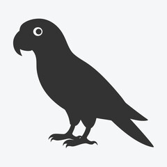 Majestic Parrot Silhouette Vector Illustration for Design and Decor