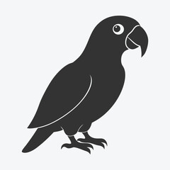 Majestic Parrot Silhouette Vector Illustration for Design and Decor