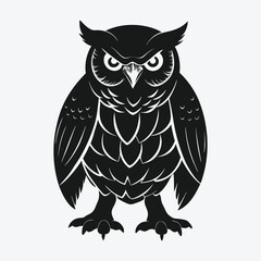 Majestic Owl Silhouette Vector - Perfect for Your Design Projects