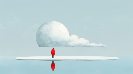 Expressive watercolor images capturing the resilience and determination of individuals in pursuit of their goals and dreams, ideal for motivational themes. Illustration, Image, , Minimalism,